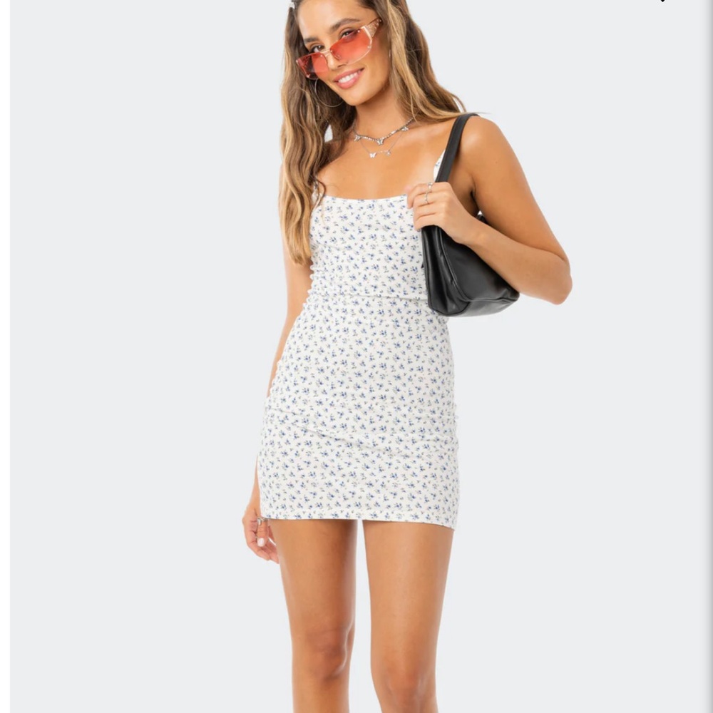Edikted Floral Print Mini Dress